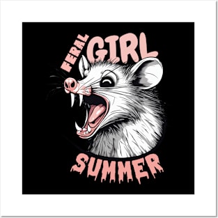 Fangs Out for Fun - Feral Girl Summer Posters and Art